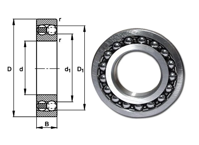 High Precision Yoch Self-Aligning Ball Bearing 1203